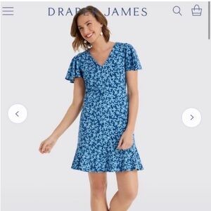 NWT Draper James V-Neck Flutter Sleeve Dress